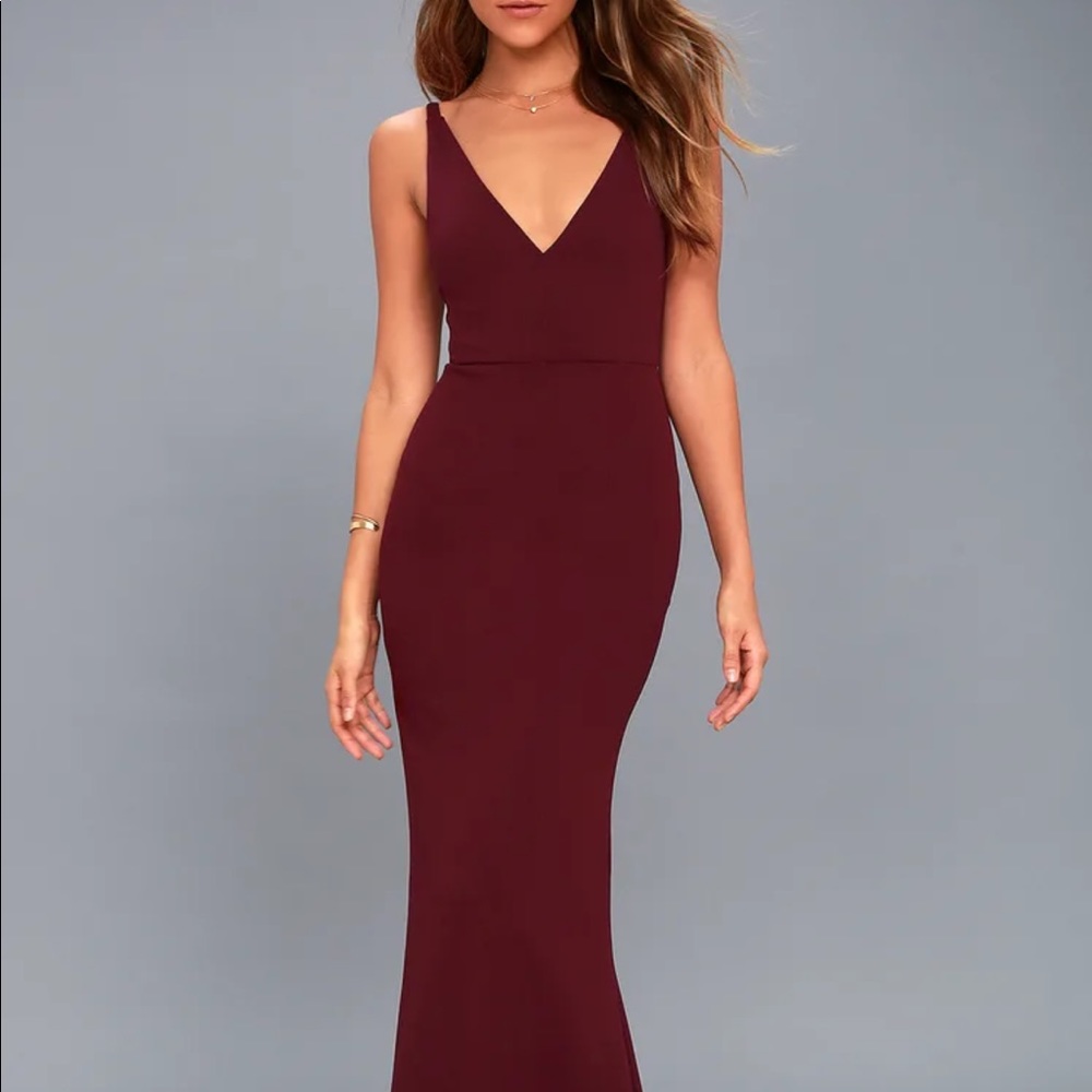 Lulu’s Plum Burgundy Maxi Dress